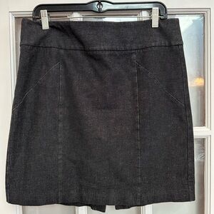 Banana Republic Y2K Gray Stretch Size 14 Large Career Pencil Skirt Herringbone